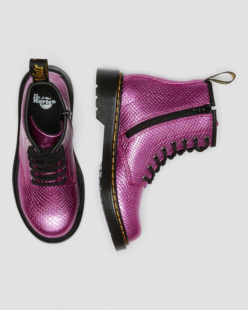 Dr Martens Junior 1460 Reptile Emboss Veterlaarzen Kinderen Roze | NL 135ILH